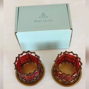 PartyLite Moroccan Spice Beaded Tealight Holders